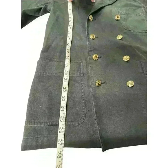 POLO by Ralph Lauren Black Cotton/Linen Military Jacket Coat Blazer Size 8 - Picture 12 of 16